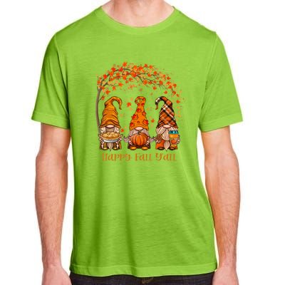 Happy Fall Y'all Gnome Autumn Gnomes Pumpkin Spice Season Adult ChromaSoft Performance T-Shirt