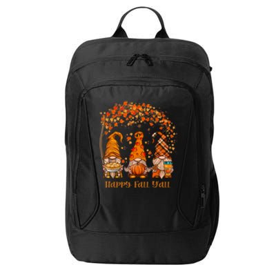 Happy Fall Y'all Gnome Autumn Gnomes Pumpkin Spice Season City Backpack