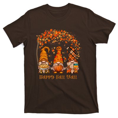 Happy Fall Y'all Gnome Autumn Gnomes Pumpkin Spice Season T-Shirt