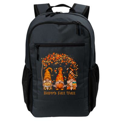 Happy Fall Y'all Gnome Autumn Gnomes Pumpkin Spice Season Daily Commute Backpack