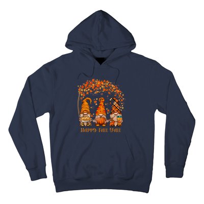 Happy Fall Y'all Gnome Autumn Gnomes Pumpkin Spice Season Hoodie