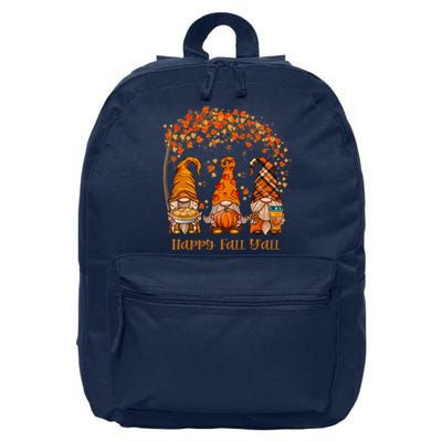 Happy Fall Y'all Gnome Autumn Gnomes Pumpkin Spice Season 16 in Basic Backpack