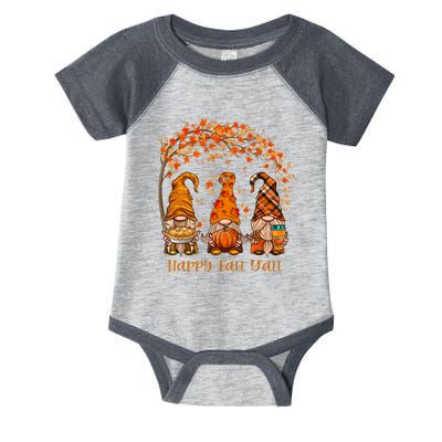 Happy Fall Y'all Gnome Autumn Gnomes Pumpkin Spice Season Infant Baby Jersey Bodysuit