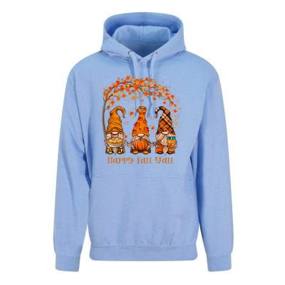 Happy Fall Y'all Gnome Autumn Gnomes Pumpkin Spice Season Unisex Surf Hoodie