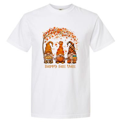 Happy Fall Y'all Gnome Autumn Gnomes Pumpkin Spice Season Garment-Dyed Heavyweight T-Shirt