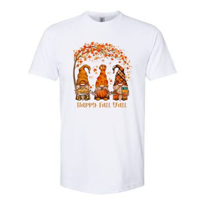 Happy Fall Y'all Gnome Autumn Gnomes Pumpkin Spice Season Softstyle CVC T-Shirt