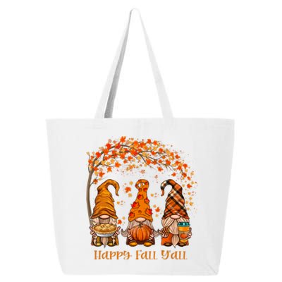 Happy Fall Y'all Gnome Autumn Gnomes Pumpkin Spice Season 25L Jumbo Tote