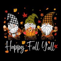 Happy Fall YAll Gnomes Pumpkin Autumn Thanksgiving Impact Tech Backpack