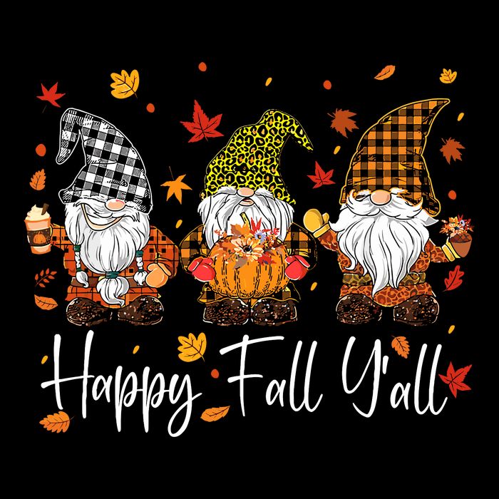Happy Fall YAll Gnomes Pumpkin Autumn Thanksgiving Impact Tech Backpack