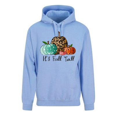 Happy Fall Y’all Pumpkin Leopard Its Fall Yall Thanksgiving Unisex Surf Hoodie