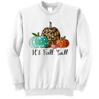 Happy Fall Y’all Pumpkin Leopard Its Fall Yall Thanksgiving Sweatshirt