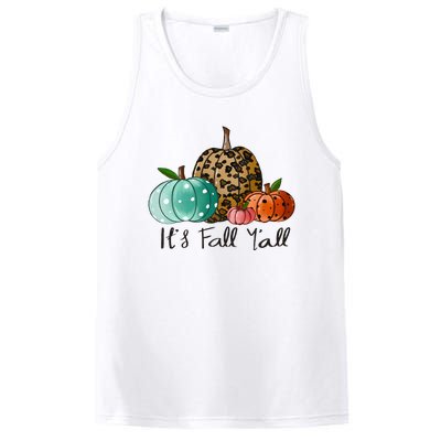 Happy Fall Y’all Pumpkin Leopard Its Fall Yall Thanksgiving PosiCharge Competitor Tank