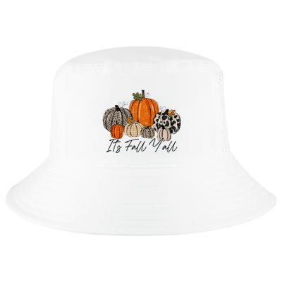 Happy Fall Y’all Pumpkin Leopard Its Fall Yall Thanksgiving Cool Comfort Performance Bucket Hat