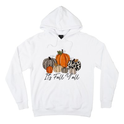 Happy Fall Y’all Pumpkin Leopard Its Fall Yall Thanksgiving Hoodie