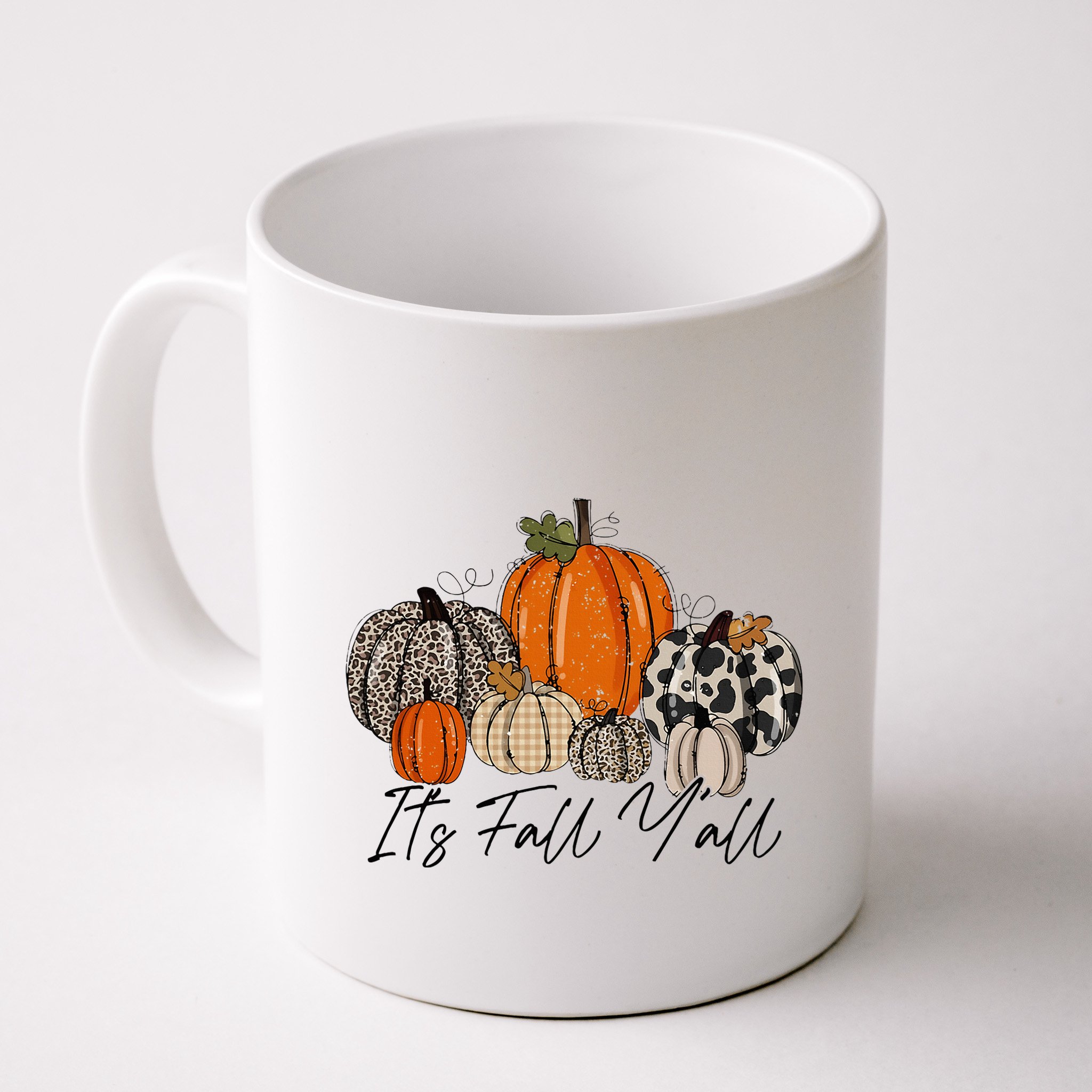 Happy Fall Y’all Pumpkin Leopard Its Fall Yall Thanksgiving Mug