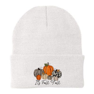 Happy Fall Y’all Pumpkin Leopard Its Fall Yall Thanksgiving Beanie
