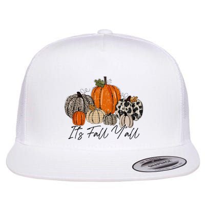 Happy Fall Y’all Pumpkin Leopard Its Fall Yall Thanksgiving Flatbill Hat