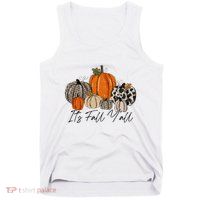 Happy Fall Y’all Pumpkin Leopard Its Fall Yall Thanksgiving Tank Top