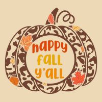 Happy Fall Yall Festive Pumpkin Drawstring Bag