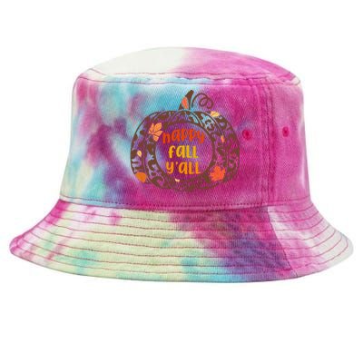 Happy Fall Yall Festive Pumpkin Tie-Dyed Bucket Hat