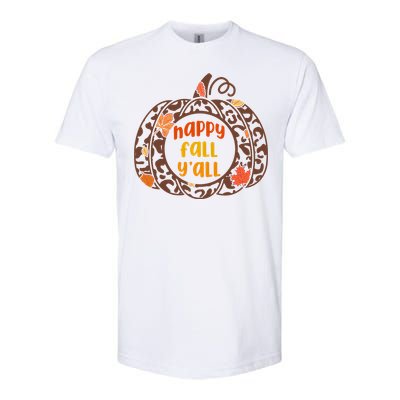 Happy Fall Yall Festive Pumpkin Softstyle® CVC T-Shirt