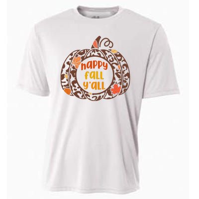 Happy Fall Yall Festive Pumpkin Cooling Performance Crew T-Shirt