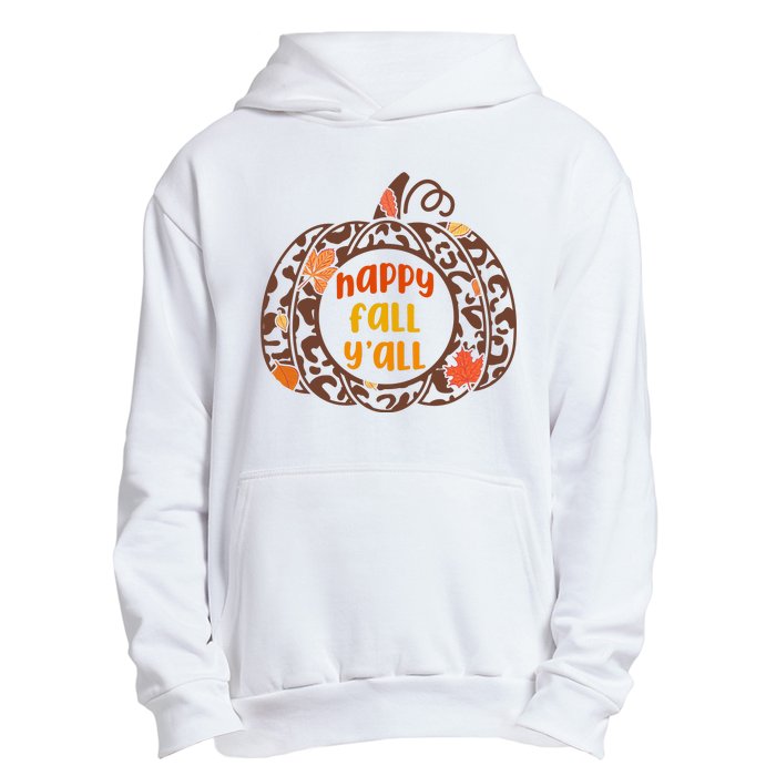 Happy Fall Yall Festive Pumpkin Urban Pullover Hoodie