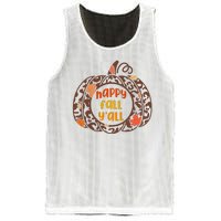 Happy Fall Yall Festive Pumpkin Mesh Reversible Basketball Jersey Tank