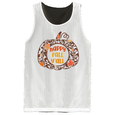 Happy Fall Yall Festive Pumpkin Mesh Reversible Basketball Jersey Tank