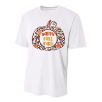 Happy Fall Yall Festive Pumpkin Performance Sprint T-Shirt