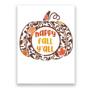 Happy Fall Yall Festive Pumpkin Poster