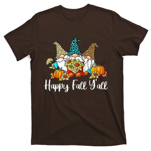 Happy Fall Y'all Gnome Autumn Gnomes Pumpkin Spice Season T-Shirt