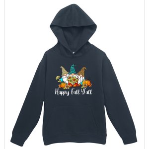 Happy Fall Y'all Gnome Autumn Gnomes Pumpkin Spice Season Urban Pullover Hoodie