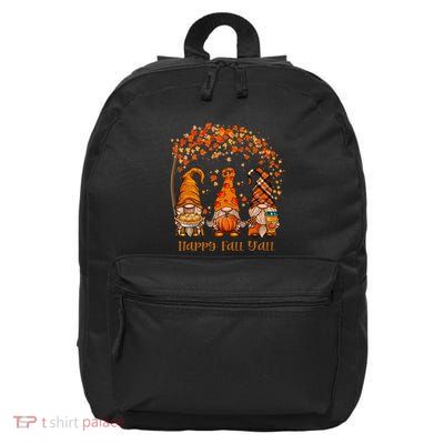 Happy Fall YAll Gnome Autumn Gnomes Pumpkin Spice Season 16 in Basic Backpack
