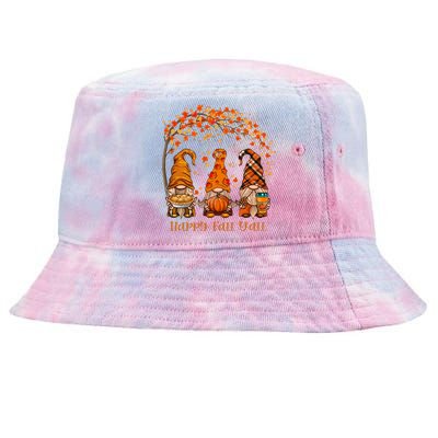 Happy Fall YAll Gnome Autumn Gnomes Pumpkin Spice Season Tie-Dyed Bucket Hat