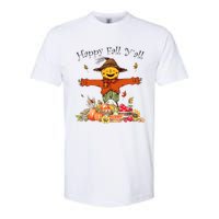 Happy Fall Yall Scarecrow Pumpkin Thanksgiving Halloween Softstyle CVC T-Shirt