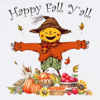 Happy Fall Yall Scarecrow Pumpkin Thanksgiving Halloween T-Shirt