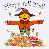 Happy Fall Yall Scarecrow Pumpkin Thanksgiving Halloween Tall T-Shirt