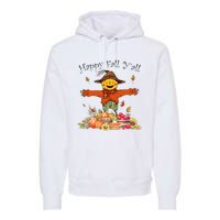 Happy Fall Yall Scarecrow Pumpkin Thanksgiving Halloween Premium Hoodie