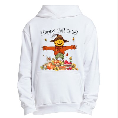 Happy Fall Yall Scarecrow Pumpkin Thanksgiving Halloween Urban Pullover Hoodie