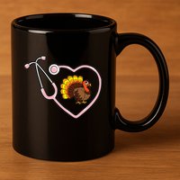 Happy Fall Yall Gnomes Pumpkin Autumn Vibes Thanksgiving 11oz C Handle Ceramic Mug