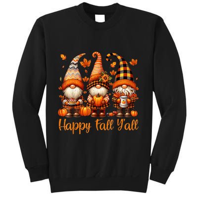 Happy Fall YAll Gnome Pumpkin Autumn Thanksgiving Sweatshirt