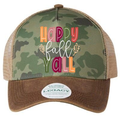 Happy Fall Yall Pumpkin Thanksgiving Halloween Cute Women Legacy Tie Dye Trucker Hat