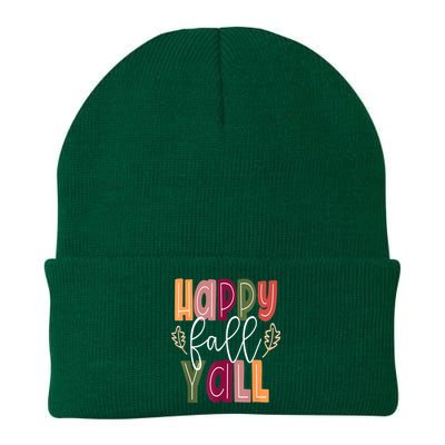 Happy Fall Yall Pumpkin Thanksgiving Halloween Cute Women Knit Cap Winter Beanie