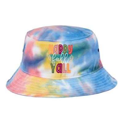 Happy Fall Yall Pumpkin Thanksgiving Halloween Cute Women Tie Dye Newport Bucket Hat