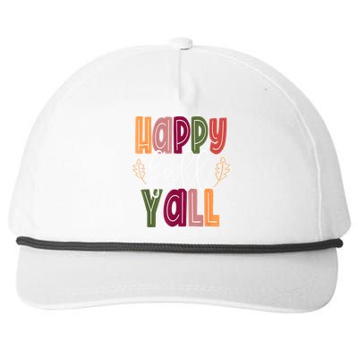 Happy Fall Yall Pumpkin Thanksgiving Halloween Cute Women Snapback Five-Panel Rope Hat