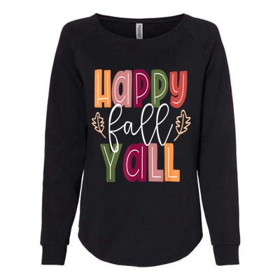 Happy Fall Yall Pumpkin Thanksgiving Halloween Cute Women Womens California Wash Sweatshirt