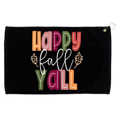 Happy Fall Yall Pumpkin Thanksgiving Halloween Cute Women Grommeted Golf Towel