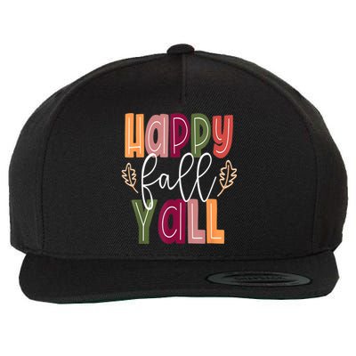 Happy Fall Yall Pumpkin Thanksgiving Halloween Cute Women Wool Snapback Cap