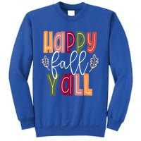 Happy Fall Yall Pumpkin Thanksgiving Halloween Cute Women Sweatshirt